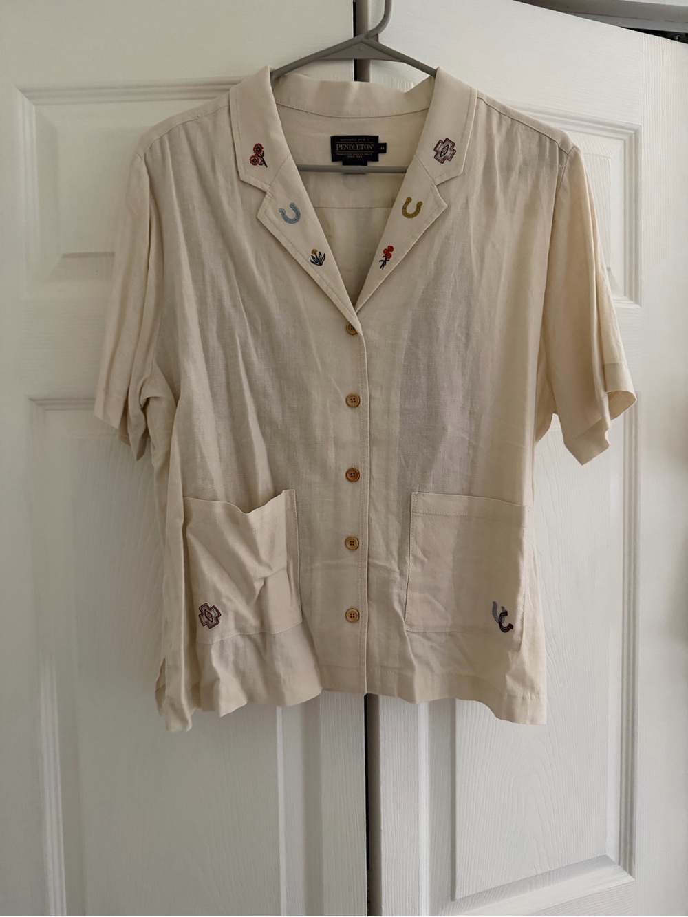 Pendleton Women's Embroidered Linen Camp Shirt